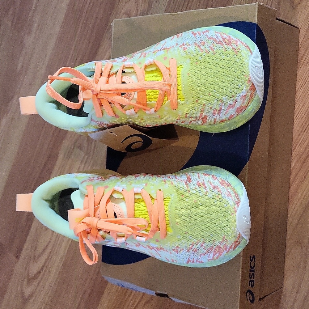 NIB Asics Noosa Tri 16 Safety Yellow/Cool Matcha Running Shoes Sz7.5 - Picture 7 of 11